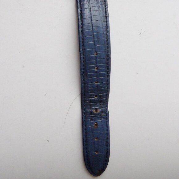 Guess Vintage 1989 Wrist Watch Blue Leather Band Working - Picture 3 of 7